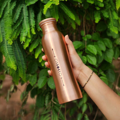 The Copper Story Lunar Bliss Pure Copper Bottle (1L) | Leakproof | 1L (1000ML)
