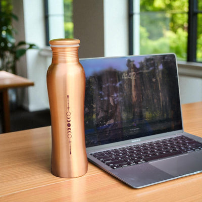 The Copper Story Lunar Bliss Pure Copper Bottle (1L) | Leakproof | 1L (1000ML)