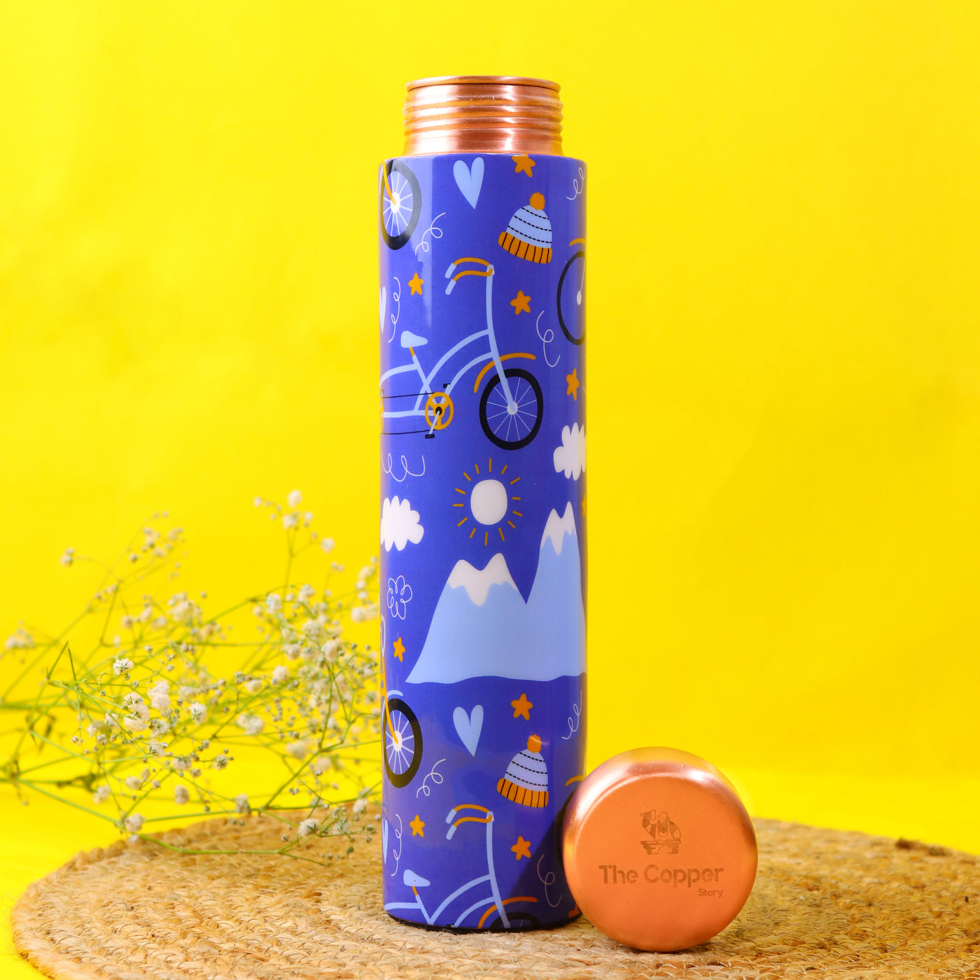 The Copper Story Traveller Copper Bottle | Leakproof | 1L (1000ML)