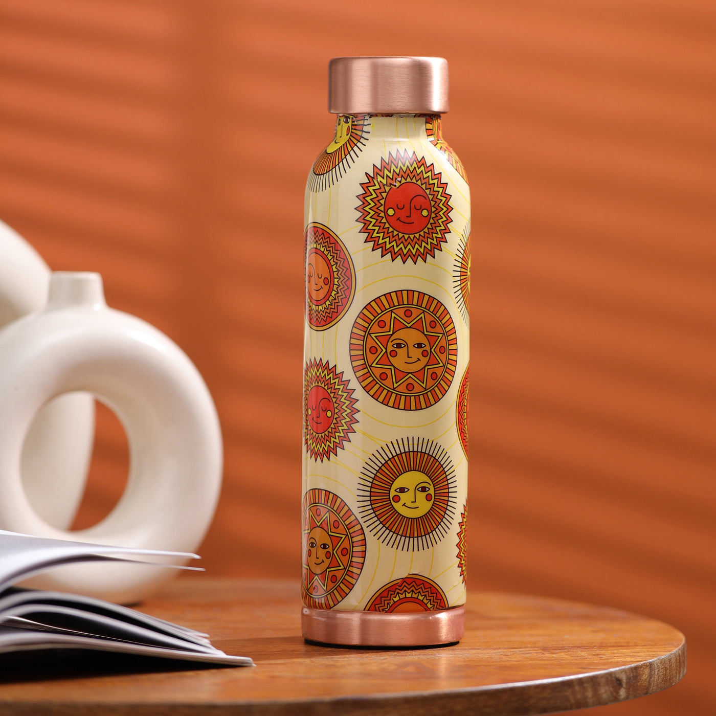 The Copper Story Surya Mandala Pure Copper Bottle | Leakproof | 1L (1000ML)