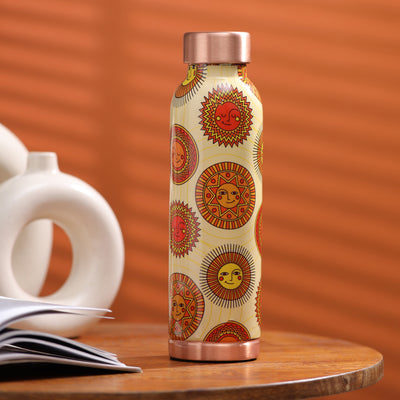 The Copper Story Surya Mandala Pure Copper Bottle | Leakproof | 1L (1000ML)