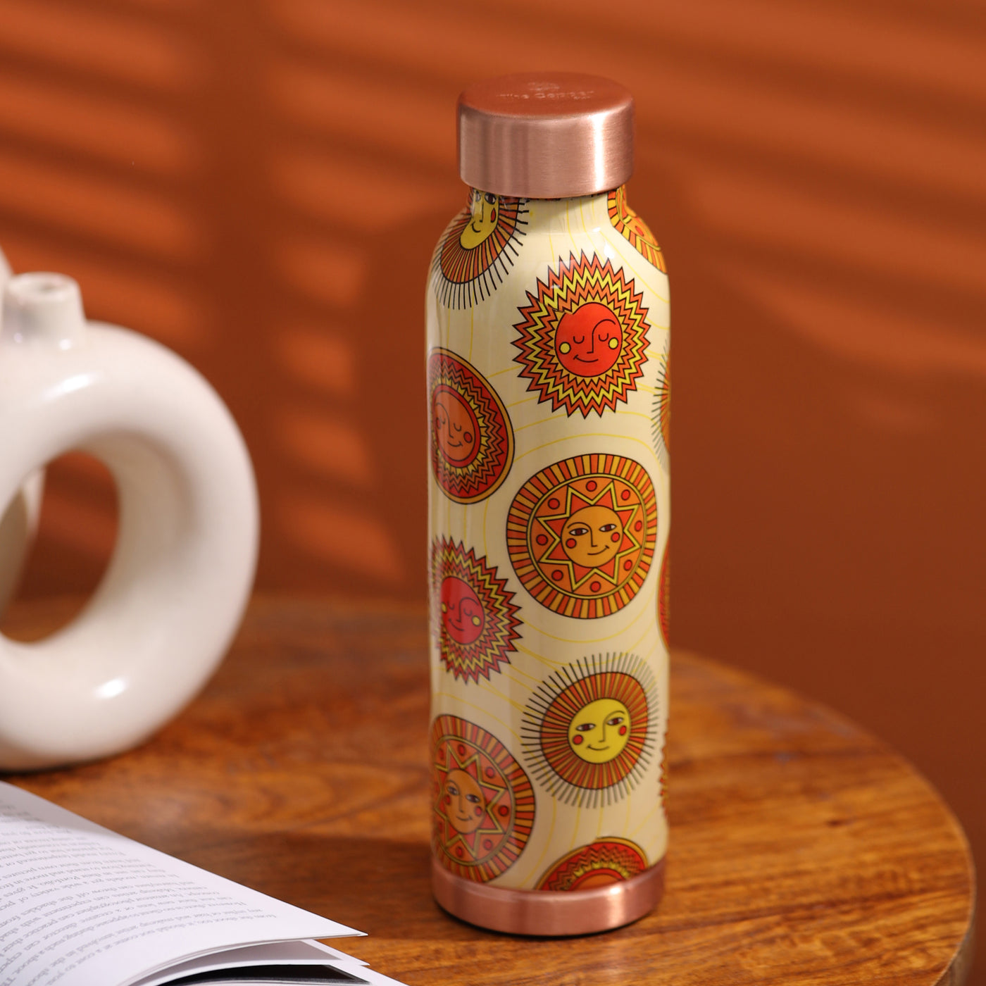 The Copper Story Surya Mandala Pure Copper Bottle | Leakproof | 1L (1000ML)